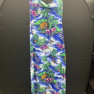 Tommy Bahama Strapless Hawaiian Dress